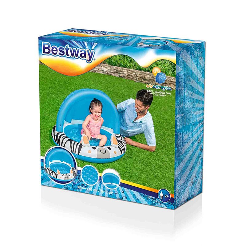 Image secondaire de Pataugeoire gonflable pour enfants Bestway Zèbre 97 x 66 cm