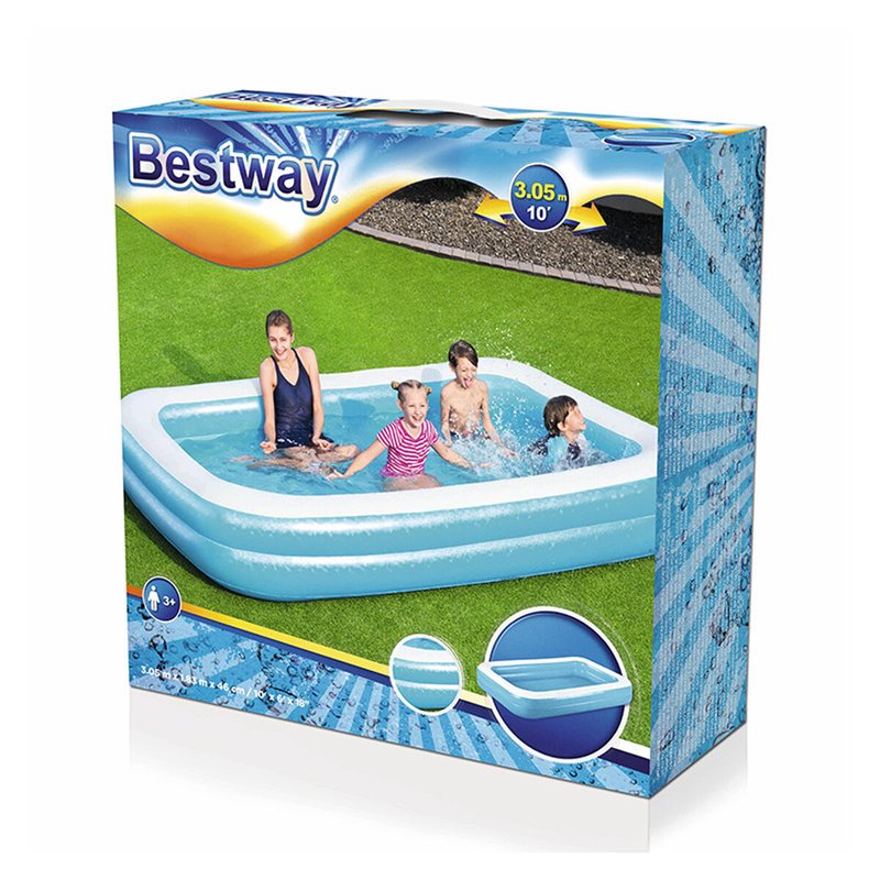 Image secondaire de Bestway PISCINE RECTANGULAIRE 3.05m x 1.83m x 46cm - bleue