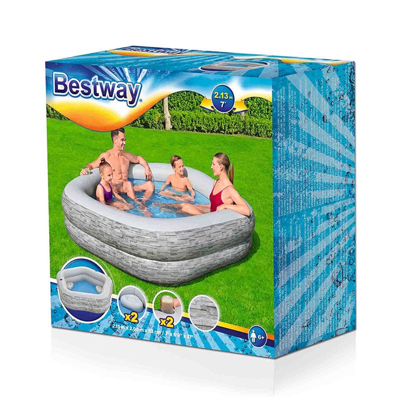 Image secondaire de Piscine gonflable Bestway Gris 213 x 206 x 53 cm