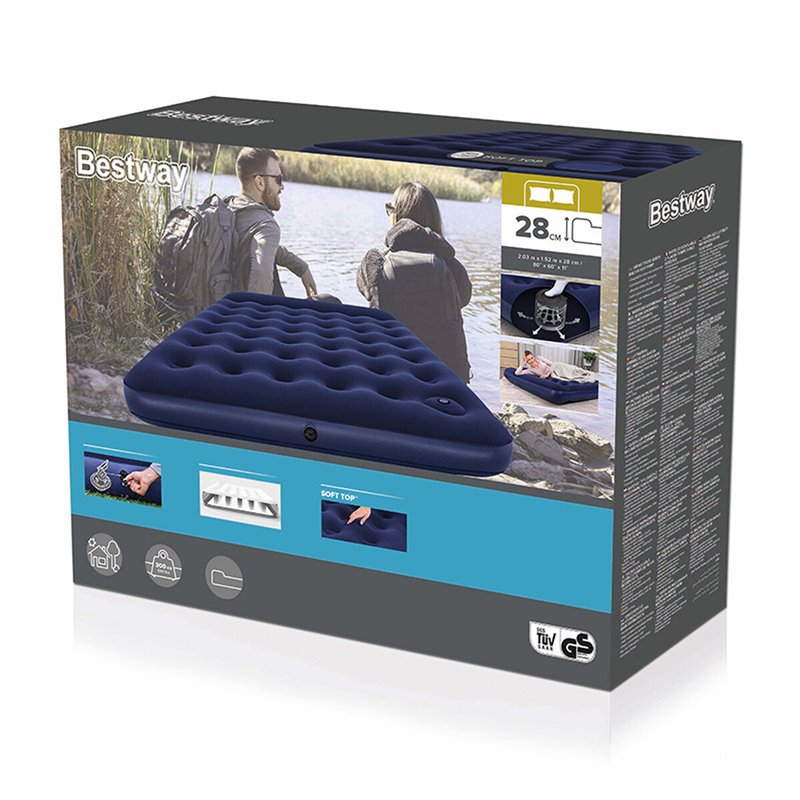 Image secondaire de Bestway Matelas gonflable 2 places avec pompe à pied intégrée 2,03 m x 1,52 m x 28 cm