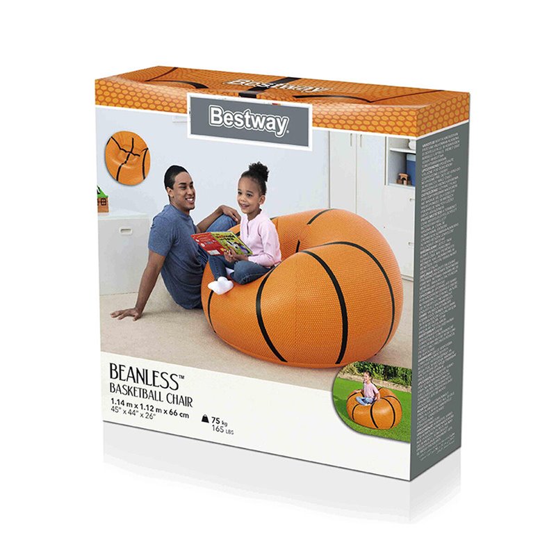 Image secondaire de Bestway Fauteuil gonflable ballon de basket Beanless pour enfants