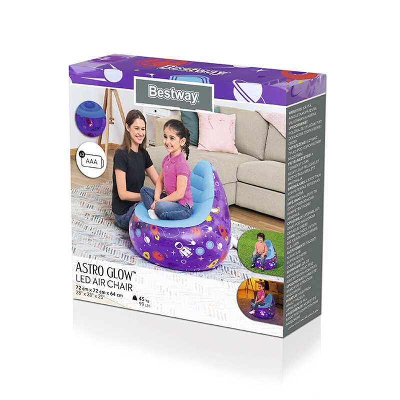 Image secondaire de Bestway Fauteuil gonflable à LED Astro Glow LED pour enfants