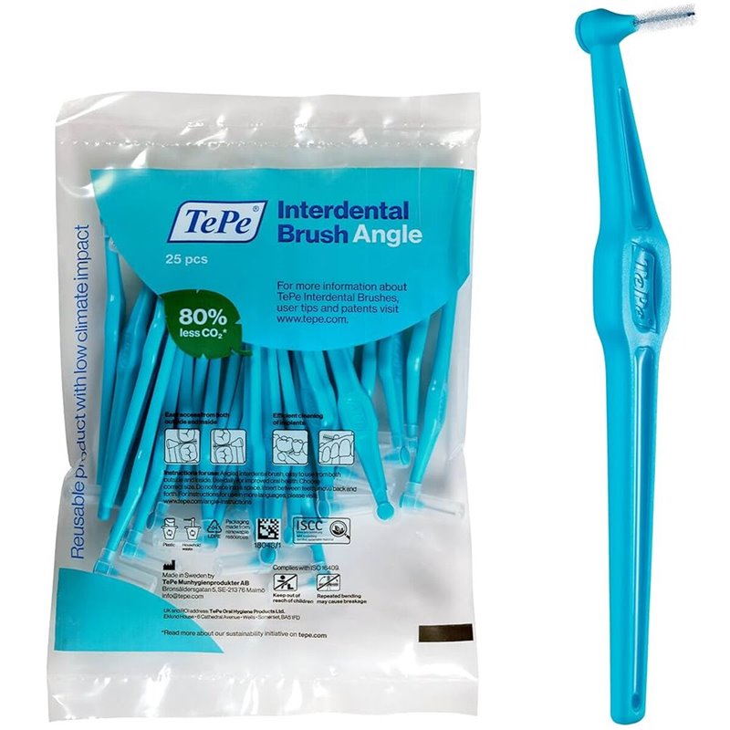 Brosses interdentaires Tepe Angle Bleu 0,6 mm 25 Unités