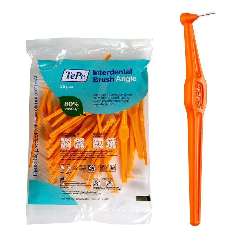 Brosses interdentaires Tepe Angle Orange 0,45 mm 25 Unités