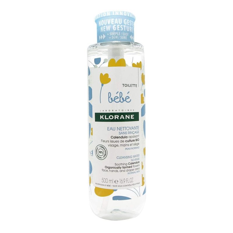 Eau Nettoyante sans Rinçage pour Bébé Klorane Baby 500 ml