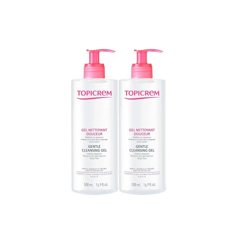 Gel nettoyant Topicrem Dúo 2 x 500 ml 2 Unités