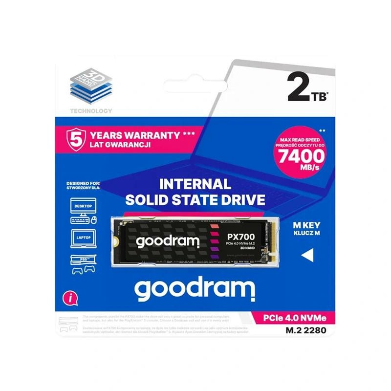 Image secondaire de Goodram PX700 SSD SSDPR-PX700-02T-80 disque SSD M.2 2,05 To PCI Express 4.0 3D NAND NVMe