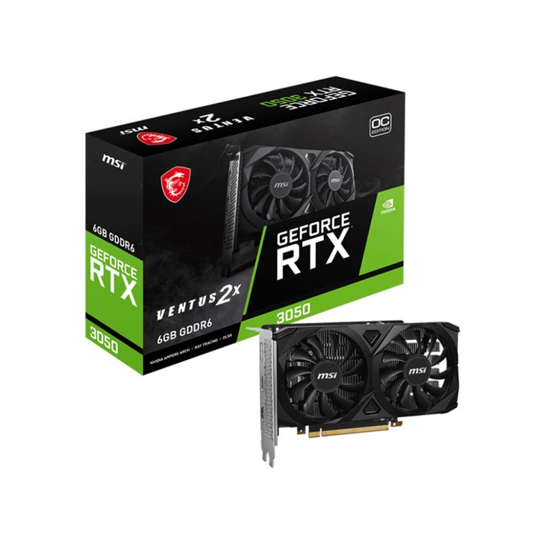 MSI GeForce RTX 3050 VENTUS 2X 6G OC Nvidia 6 Go GDDR6