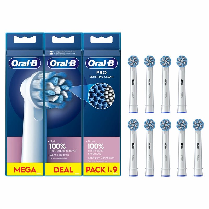 Oral-B Pro Sensitive Clean 9 pièce(s) Blanc