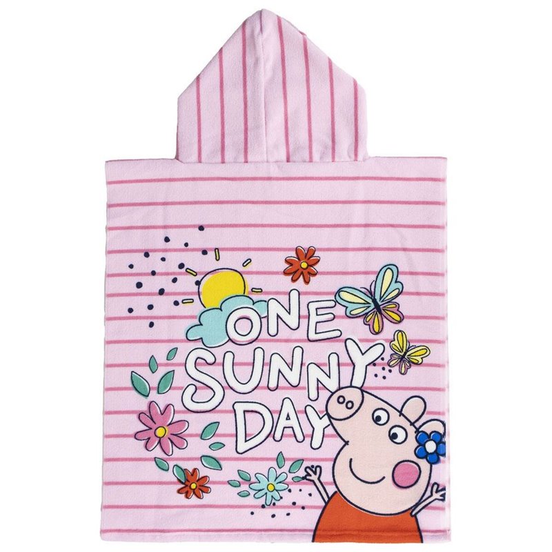 Image secondaire de Serviette poncho avec capuche Peppa Pig Rose 50 x 115 cm