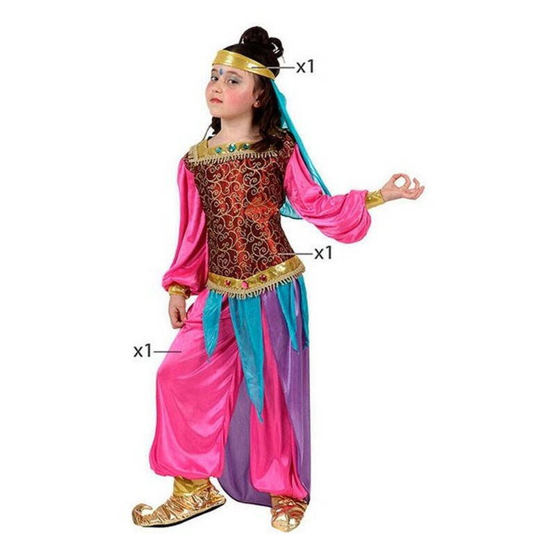 Image secondaire de Déguisement pour Enfants Multicouleur Princesse Arabe 10-12 Ans (3 Pièces)