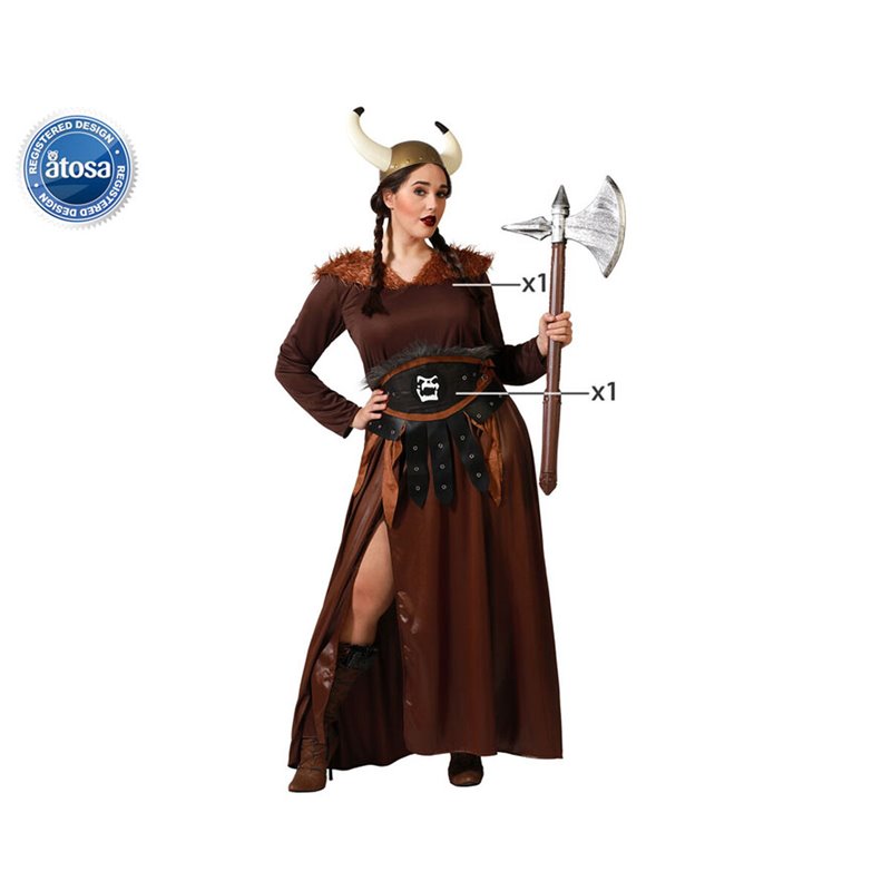 Image secondaire de Déguisement pour Adultes Femme Viking XL