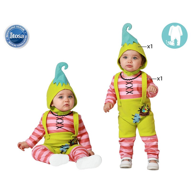 Image secondaire de Déguisement pour Bébés Lutin Bébé (2 Pièces)