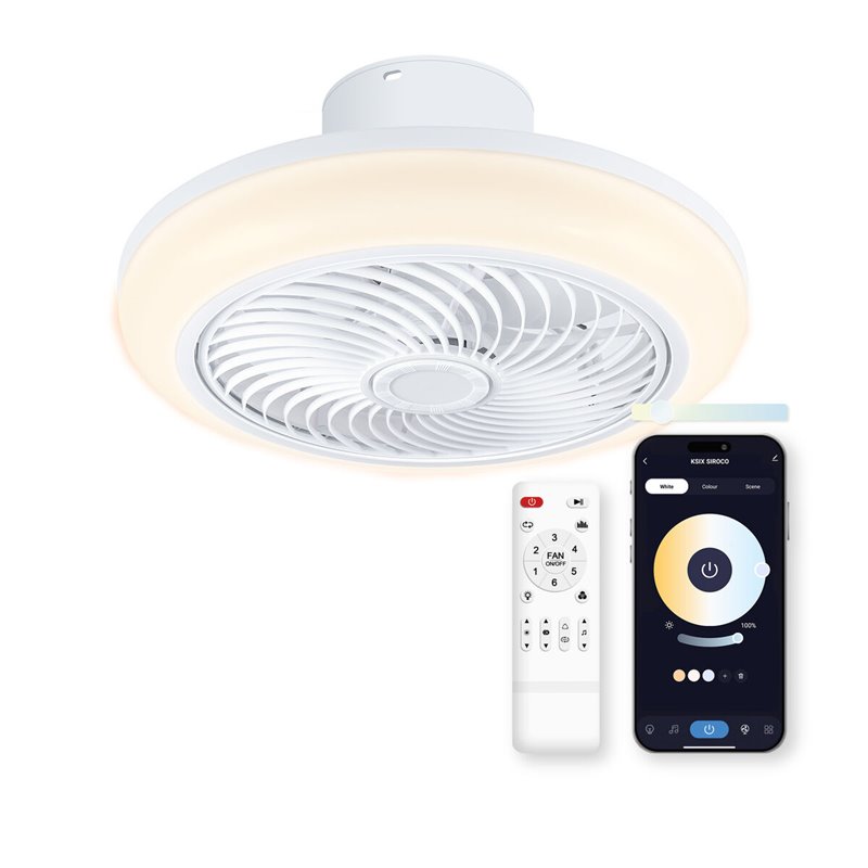 Image secondaire de Ventilateur de Plafond avec Lumière KSIX Siroco G (3000k - 6500k)