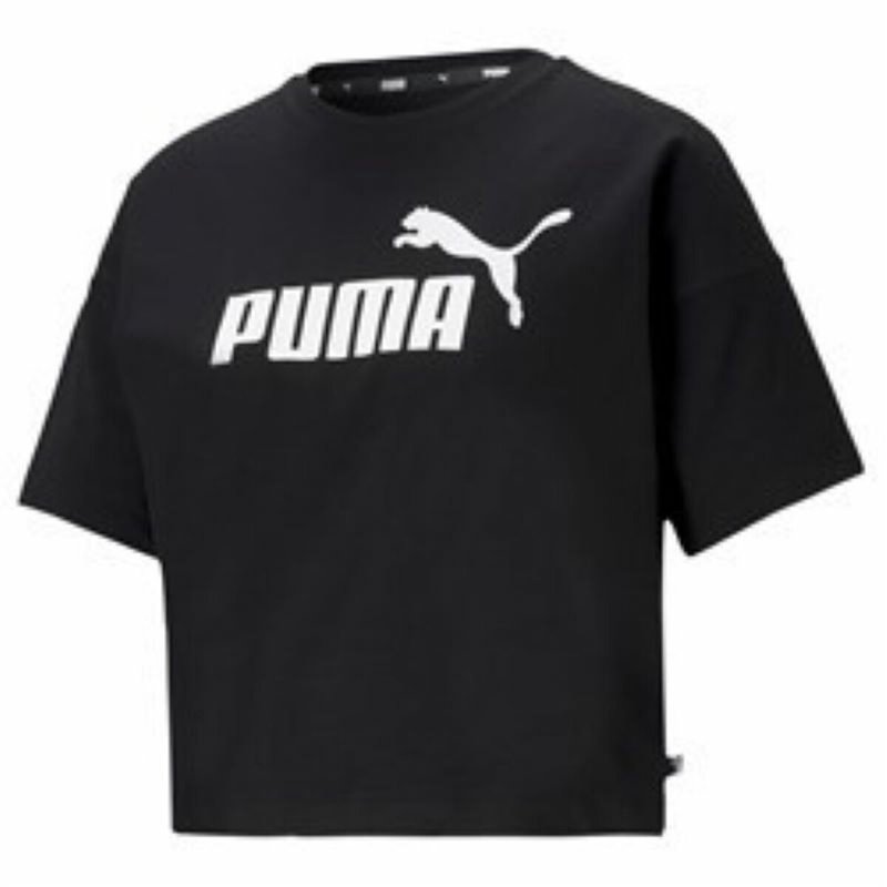 Image secondaire de T-Shirt à manches courtes femme Puma CROPPED LOGO TEE 586866 01 Noir