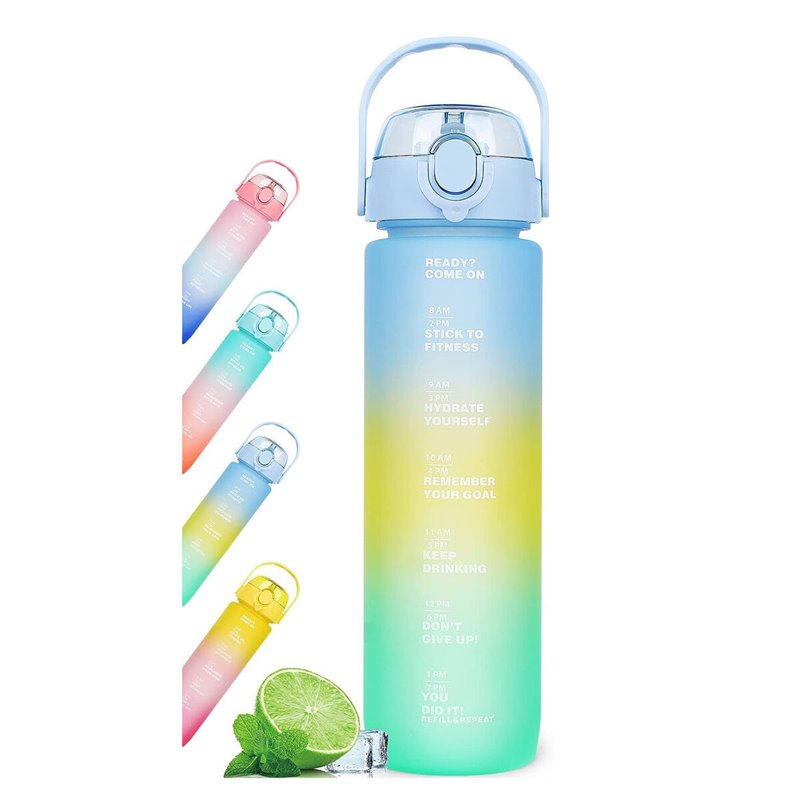 Image secondaire de Bouteille avec Couvercle et Paille Bewinner Multicouleur 800 ml