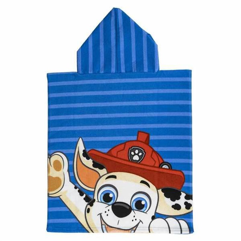 Serviette poncho avec capuche The Paw Patrol Bleu 50 x 115 cm