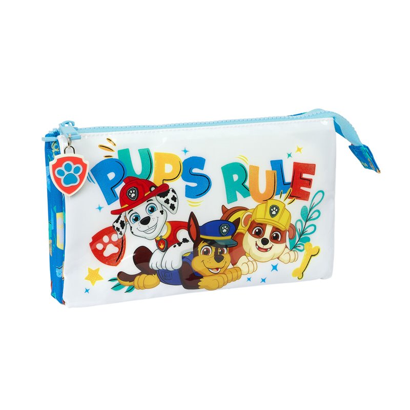 Image secondaire de Trousse Fourre-Tout Triple The Paw Patrol Pups rule Bleu 22 x 12 x 3 cm