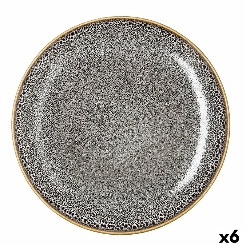 Assiette plate Ariane Jaguar Freckles Marron Céramique 27 cm (6 Unités)