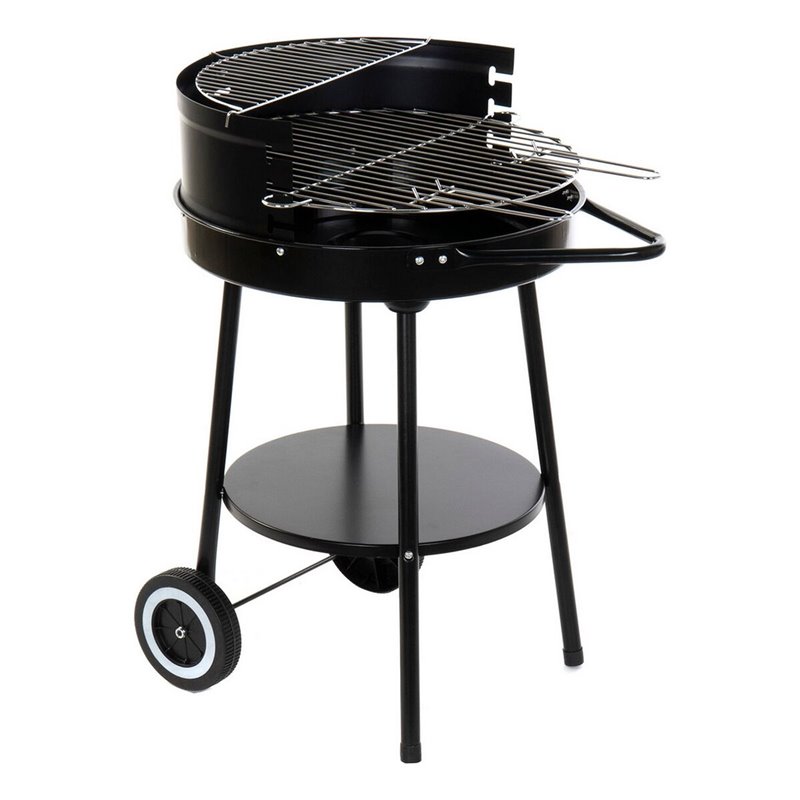 Roues de barbecue au charbon de bois DKD Home Decor Noir Métal Plastique 59 x 49,5 x 82 cm