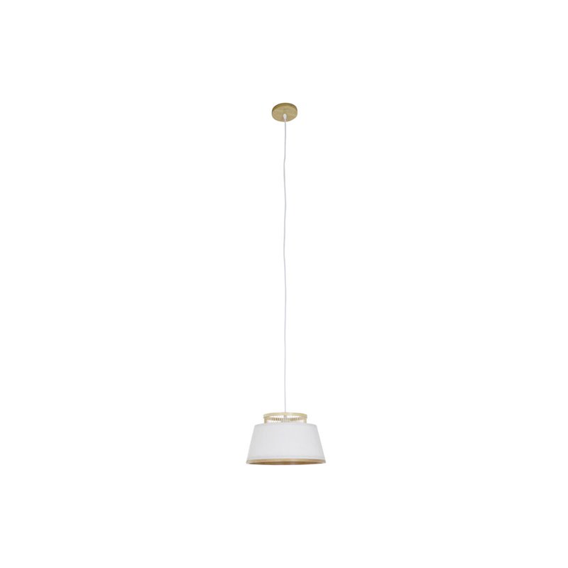 Suspension DKD Home Decor Blanc Marron Naturel Bambou 50 W 30 x 30 x 20 cm