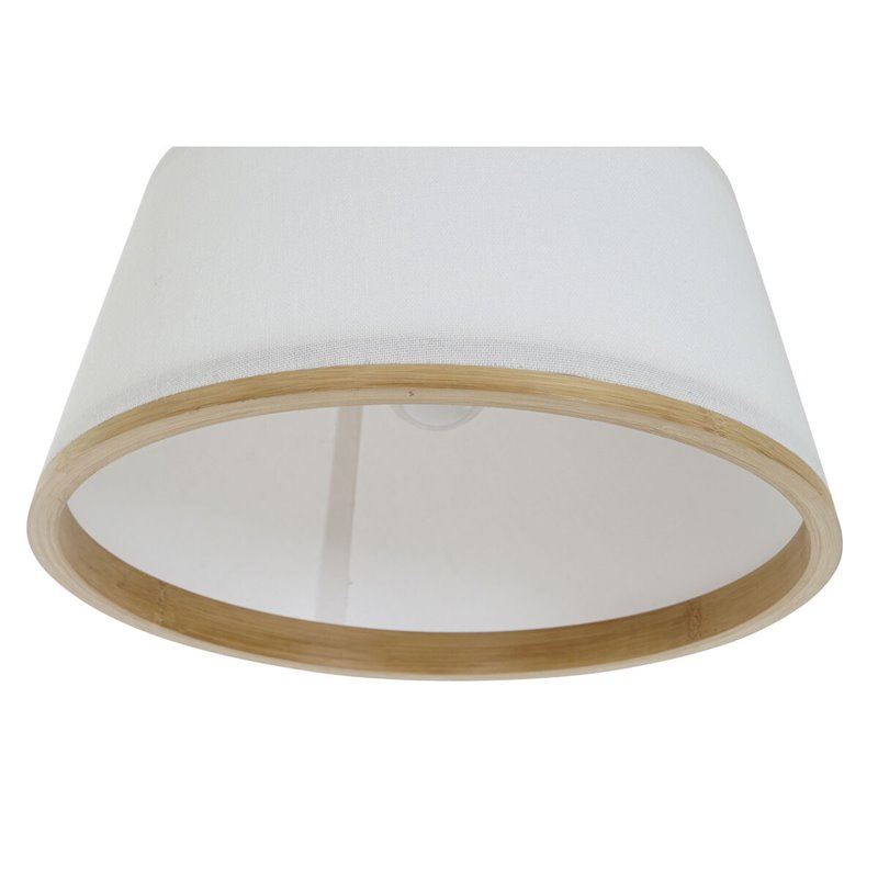 Image secondaire de Suspension DKD Home Decor Blanc Marron Naturel Bambou 50 W 30 x 30 x 20 cm