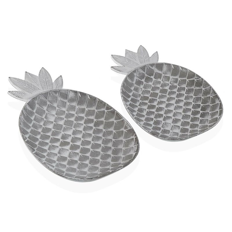 Centre de Table Versa Ananas 21,5 x 3 x 35 cm (2 Pièces)