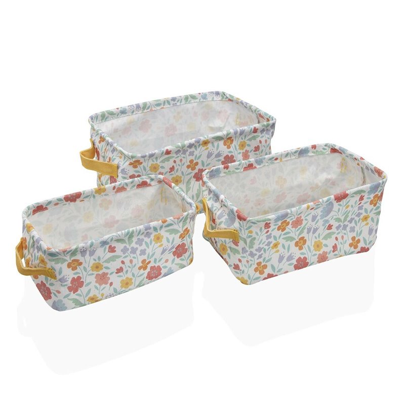 Set de basket Versa Flandes Textile 18 x 14 x 28 cm 28 x 18 x 14 cm