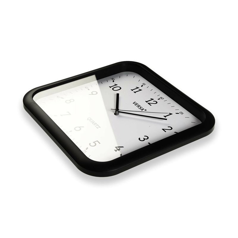 Image secondaire de Horloge Murale Versa Noir Plastique Quartz 3,5 x 28,5 x 29,5 cm