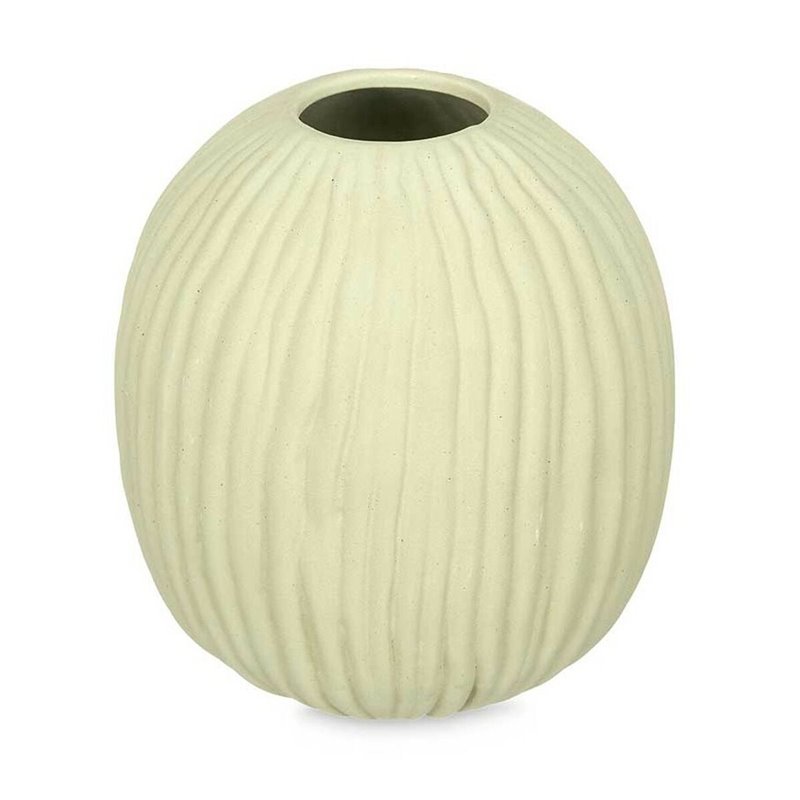 Image secondaire de Vase Vert Dolomite 15 x 18 x 15 cm (6 Unités) Sphère Rayures