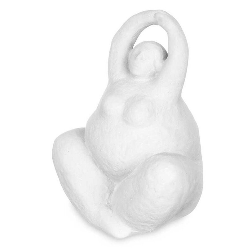 Image secondaire de Figurine Décorative Blanc Dolomite 14 x 18 x 11 cm (6 Unités) Femme Yoga