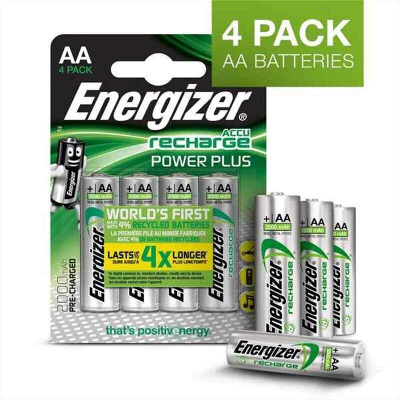 Piles Rechargeables Energizer Accu Recharge Power Plus 2000 AA BP4 2000 mAh 1,2 V AA HR6 (4 Unités)