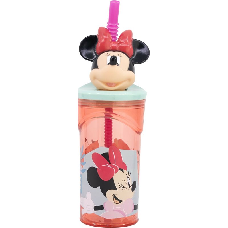 Image secondaire de Verre avec Paille Minnie Mouse CZ11337 Rose 360 ml 3D