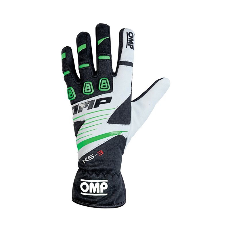 Image secondaire de Gants de karting OMP KS-3 MY2018 XXS kart Blanc Noir Vert