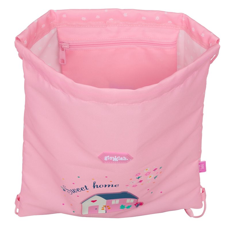 Image secondaire de Sac à dos serré par des ficelles Glow Lab Sweet home Rose 26 x 34 x 1 cm