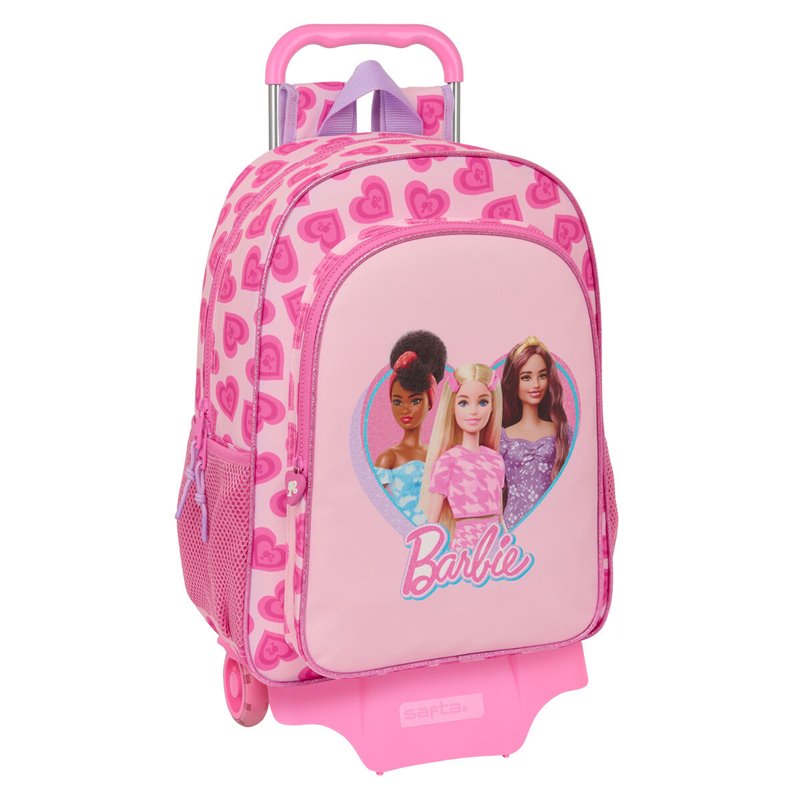 Cartable à roulettes Barbie Love Rose 33 x 42 x 14 cm