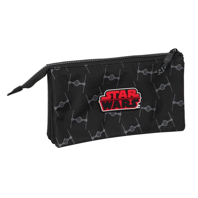 Image secondaire de Trousse Fourre-Tout Double Star Wars The fighter Noir 22 x 12 x 3 cm