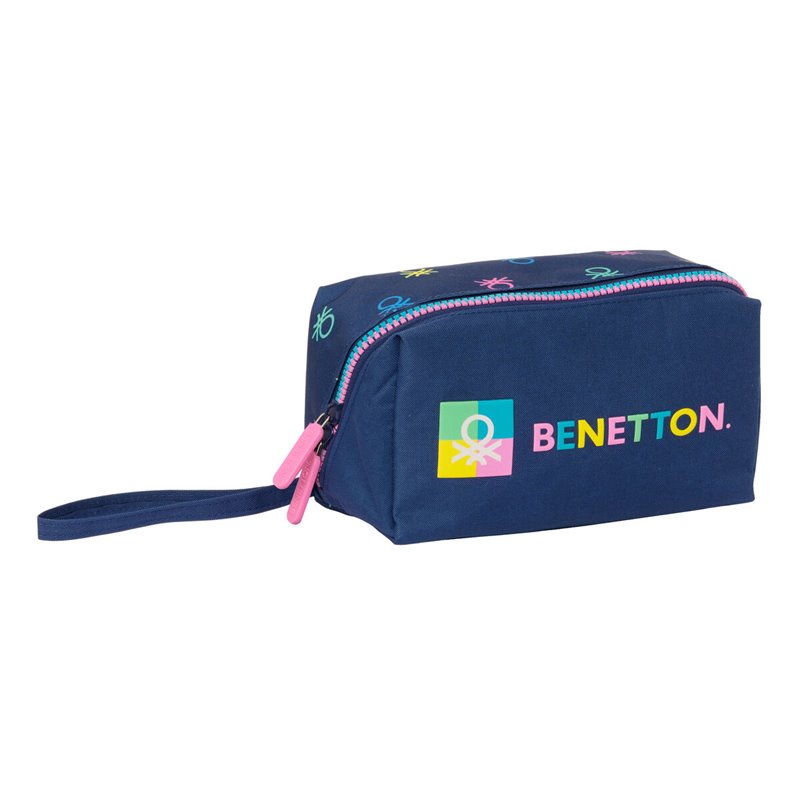 Trousse d'écolier Benetton Cool Blue marine 22 x 10 x 10 cm