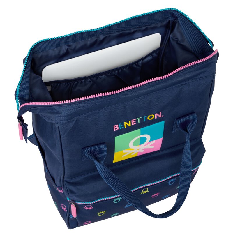 Image secondaire de Sacoche pour Portable Benetton Cool Blue marine 27 x 40 x 19 cm