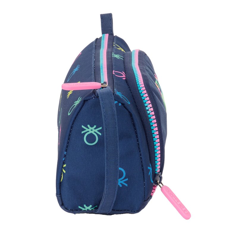 Image secondaire de Trousse Scolaire avec Accessoires Benetton Cool Blue marine 20 x 11 x 8.5 cm (32 Pièces)