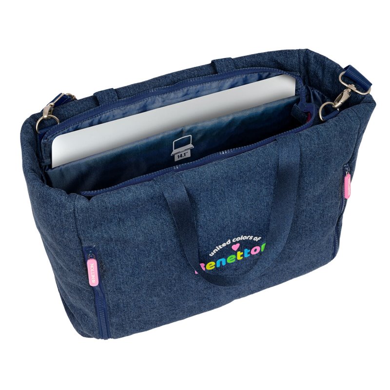 Image secondaire de Sac Benetton Denim Bleu 40 x 31 x 17 cm