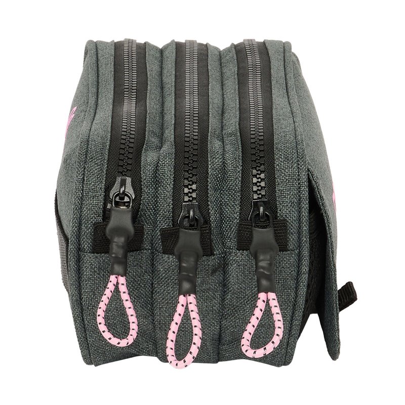 Image secondaire de Trousse Fourre-Tout Triple Kappa Silver pink Gris 21,5 x 10 x 8 cm