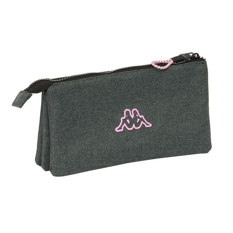 Image secondaire de Trousse Fourre-Tout Triple Kappa Silver pink Gris 22 x 12 x 3 cm