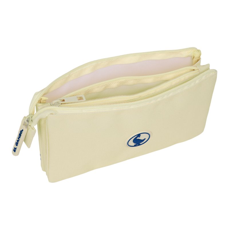 Image secondaire de Trousse Fourre-Tout Triple El Ganso Beige 22 x 12 x 3 cm