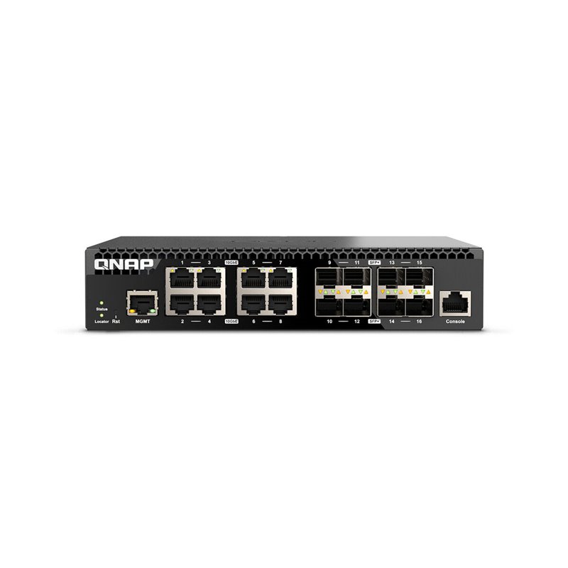 Image secondaire de Qnap QSW-M3216R-8S8T commutateur réseau Géré L2/L3 10G Ethernet (100/1000/10000) 1U Noir