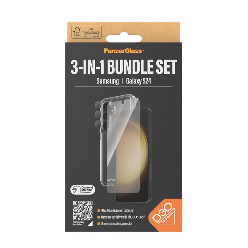 Image secondaire de Panzerglass 3-in-1 Bundle Glas, Case, Cam Protection d'écran transparent Samsung 1 pièce(s)