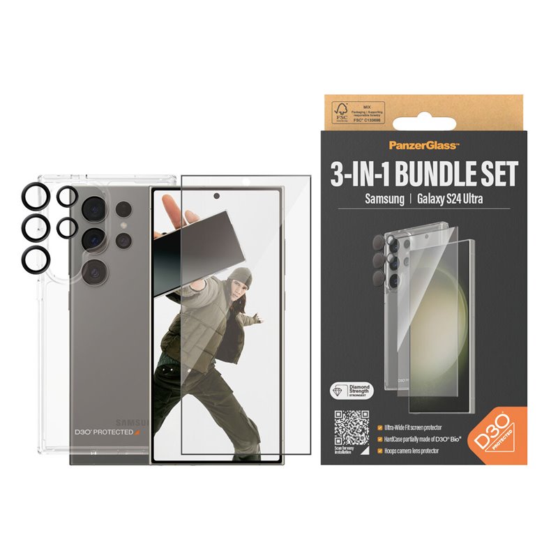 Panzerglass 3-in-1 Bundle Glas, Case, Cam Protection d'écran transparent Samsung 1 pièce(s)