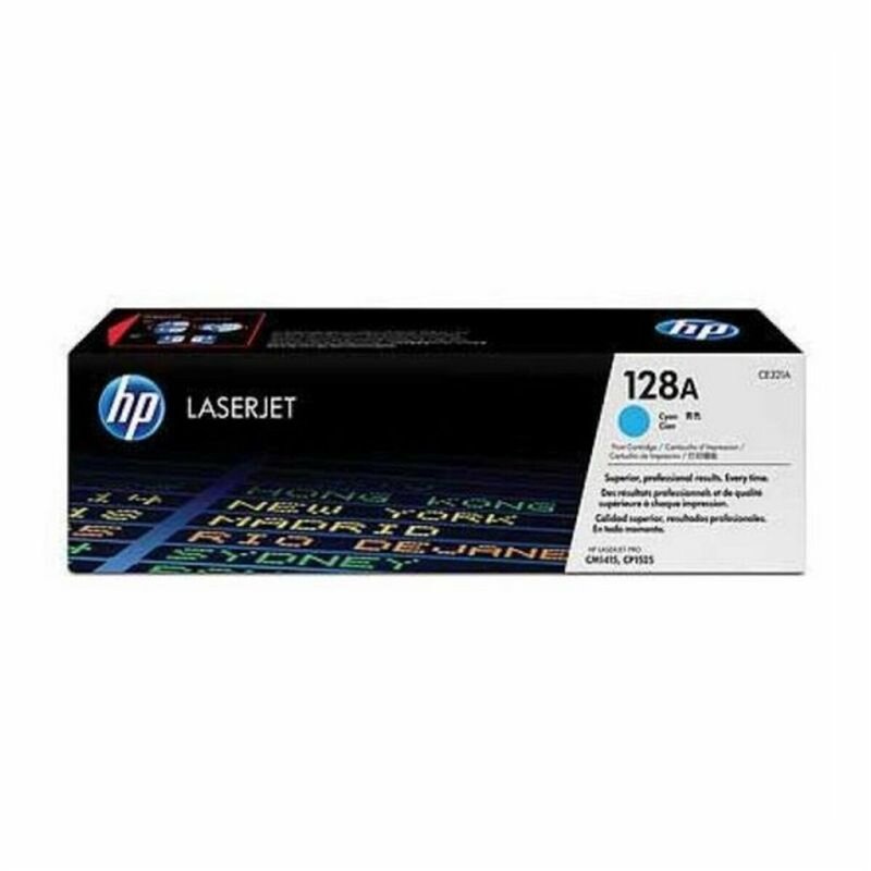 HP 128A toner LaserJet cyan authentique