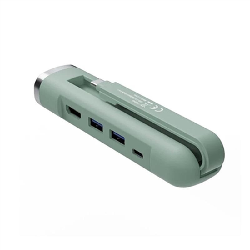 Ewent EW1148 station d'accueil Avec fil USB 3.2 Gen 1 (3.1 Gen 1) Type-C Vert