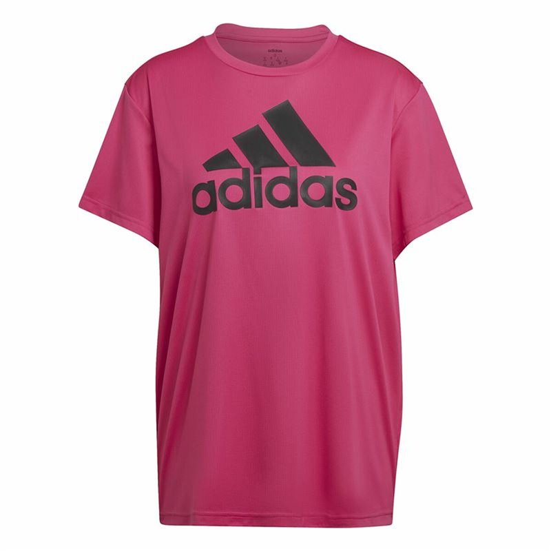 T-Shirt à manches courtes femme Adidas Boyfriend Sport Rose foncé